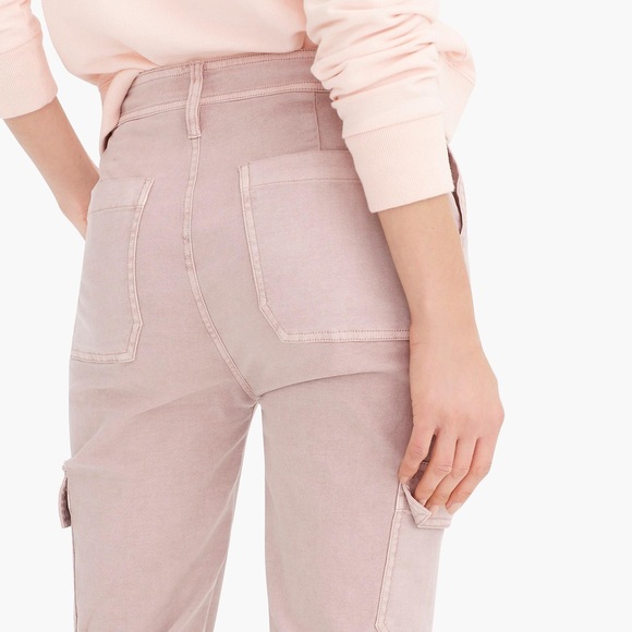J.Crew Petite Pink Straight-leg Cargo Pants - Picture 2 of 12